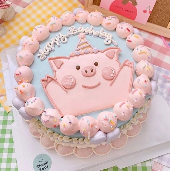 Bánh sinh nhật 2 tầng tạo hình hello kitty gắn số 7 nền hồng đáng yêu | Bánh  Kem Ngộ Nghĩnh